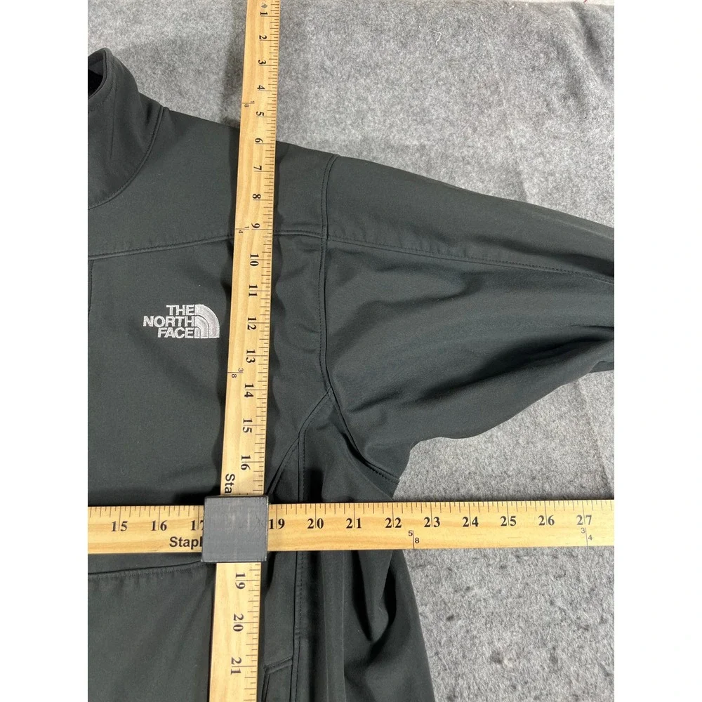 The North Face Apex Jacket Mens Large Black Full Zip Softshell Outdoor Hiking